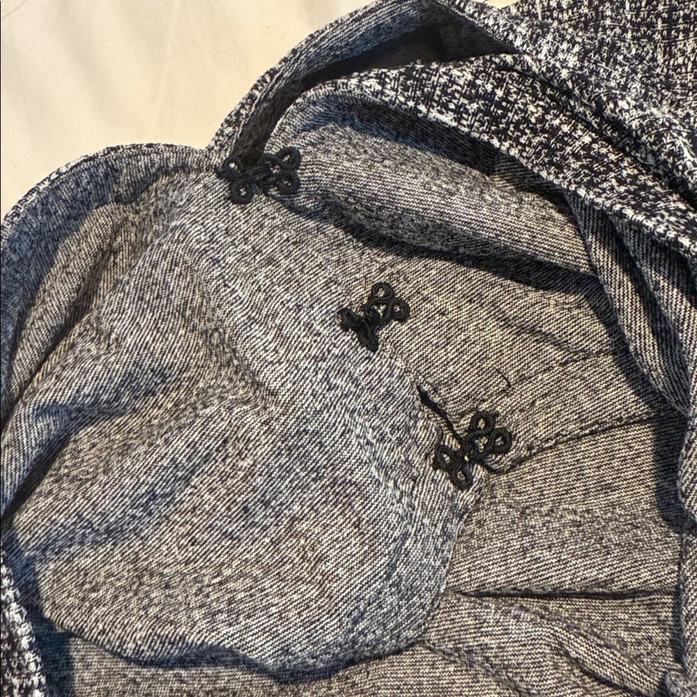 J. Jill‎ Wearever Collection Women Cardigan L Black White Hook & Eye Closure NWT - Picture 9 of 10